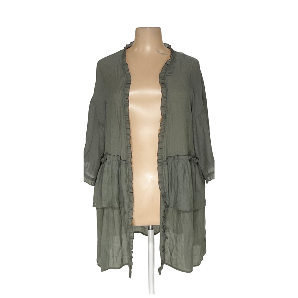 Easel Women's Plus 1X TENCEL Cardigan Sweatshirt
